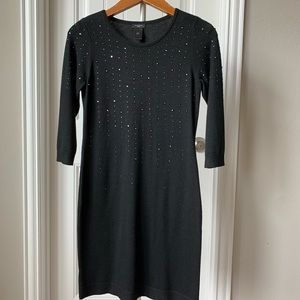 Ann Taylor Petite black embellished dress